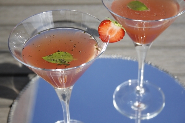 Gin Strawberry Basil Martini