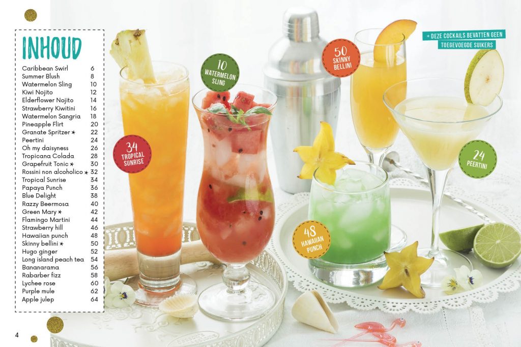 Alcoholvrije cocktails inhoudsopgave